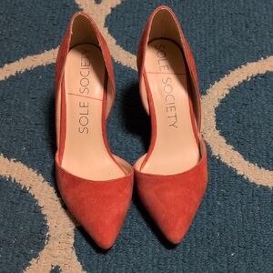 Sole Society Women's Coral Suede Heels